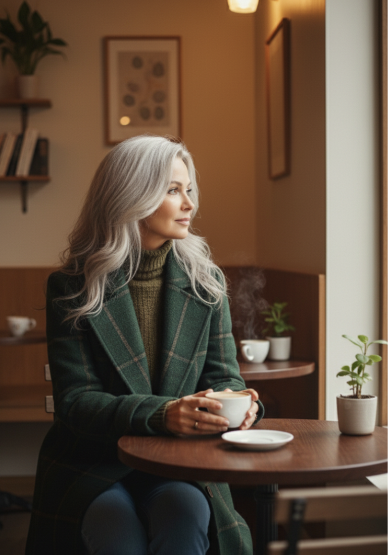 Élise | Manteau à Carreaux Classique